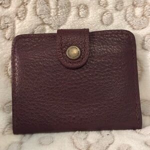 Portland Leather Goods Mini Bifold Wallet in Plum